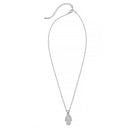 SILVER CRYSTAL HAMSA HAND PENDANT NECKLACE