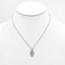 SILVER CRYSTAL HAMSA HAND PENDANT NECKLACE