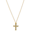 ✝️ Gold Crystal Cross Necklace (18" Chain, 1.5" Pendant)