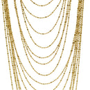 Gold tone metal Multi row Necklace