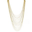 Gold tone metal Multi row Necklace