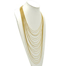 Gold tone metal Multi row Necklace