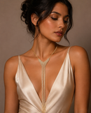 Sparkling Women’s 42-Inch Gold-Tone Rhinestone Y-Lariat Drop Necklace | Statement Party & Formal Jewelry