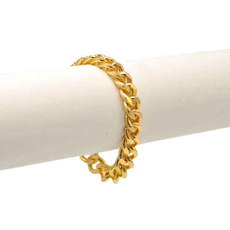 Gold Thick Curb Chain Bracelet 7.5"– Bold Statement Link Jewelry for Men & Women