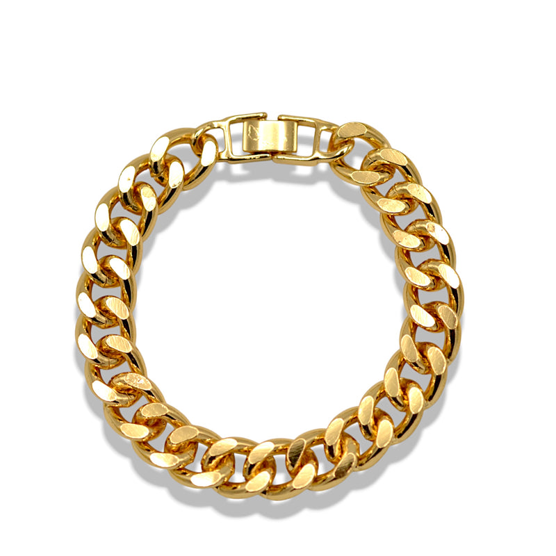 Gold Thick Curb Chain Bracelet 7.5"– Bold Statement Link Jewelry for Men & Women