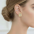 GOLD PAVE CRYSTAL POST EARRINGS