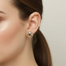 Mixed Stud & Hoop Earrings Set – Gold & Silver Tone Hypoallergenic Post Earrings | 1" Hoop Styles Included