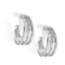 Silver Sparkling Cuff Ear Clip – 0.5" Inch No Piercing Required Fashion Earring