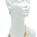 Two-Tone Dangle Coin Drop Earrings | Gold & Silver Textured Discs 1.5"