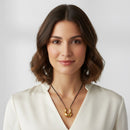 30" Modern Sculptural Gold-Tone U-Pendant Necklace – Adjustable Black Faux Leather Cord Statement Jewelry