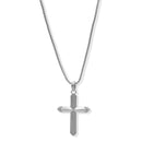 Classic Silver Cross Pendant Necklace (24-inch)
