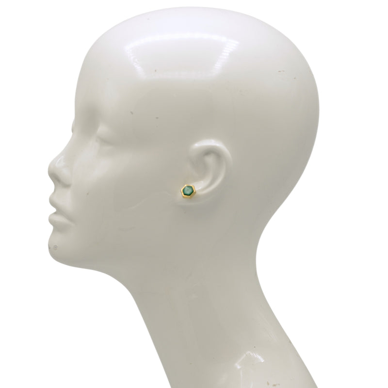 Gold-Tone Trio Earring Set – 3-Piece Stud & Hoop Collection