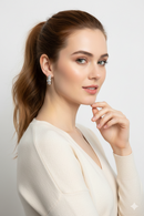 Modern Silver Bubble Hoop Post Earrings – 1" Statement Earrings | Elegant Contemporary Design
