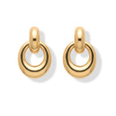 Gold Link Drop Earrings 1.4"