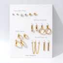 ✨ Mix & Match Gold Stud & Ear Jacket Earring Set