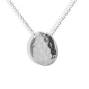 18" Silver-Tone 2-Piece Separate Necklace Set – Hammered Medallion & Textured Chain with 3" Extenders