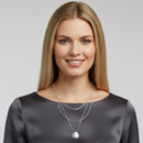 18" Silver-Tone 2-Piece Separate Necklace Set – Hammered Medallion & Textured Chain with 3" Extenders