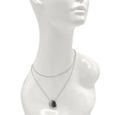 18" Silver-Tone 2-Piece Separate Necklace Set – Hammered Medallion & Textured Chain with 3" Extenders
