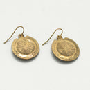 Gold Tribal Fashion Eye Round Color Beads & Enamel Drop earrings