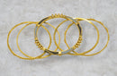 Gold-Tone 5-Piece Bangle Bracelet Set – Classic Stacked Bangles for Women