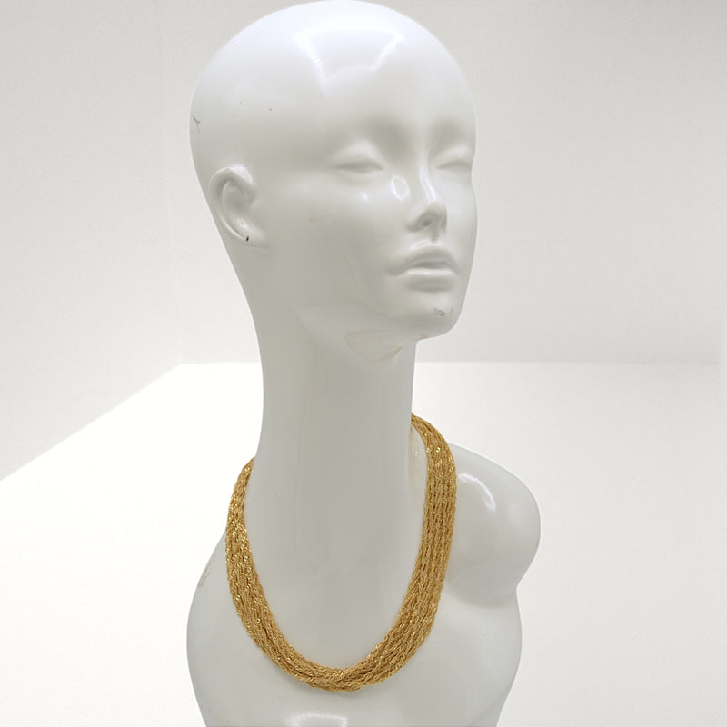 Gold Multi-layer Link chain necklace