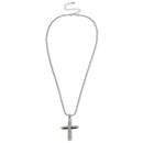 Classic Silver Cross Pendant Necklace (24-inch)