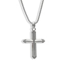 Classic Silver Cross Pendant Necklace (24-inch)