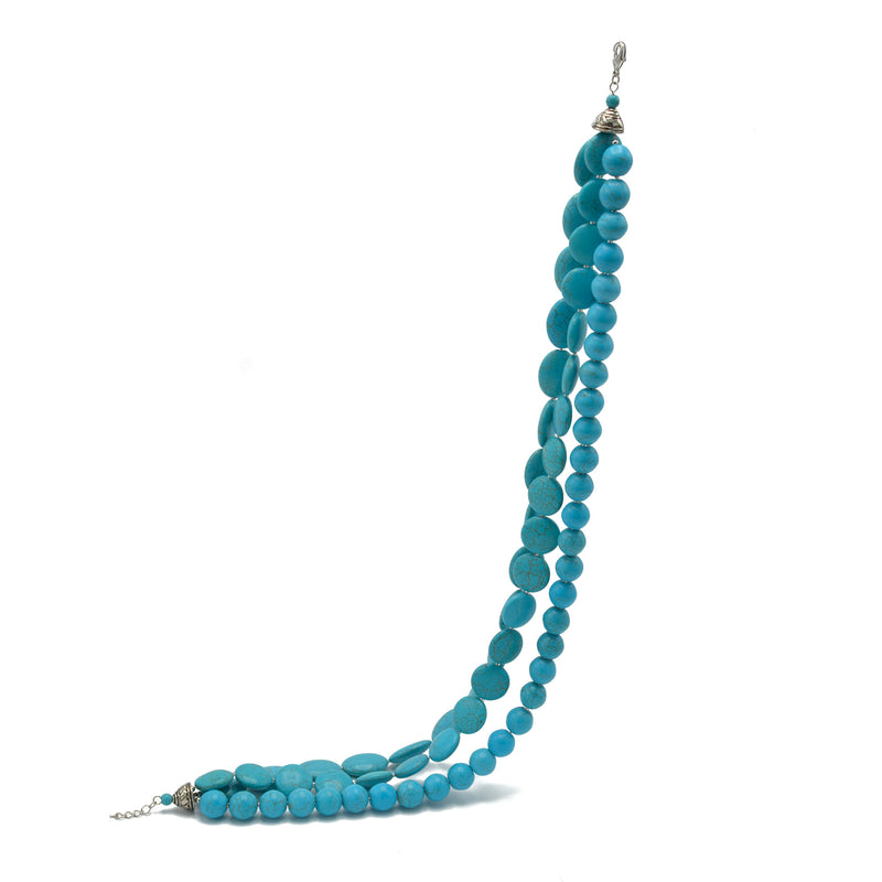 Turquoise Big Beads Layer Necklaces