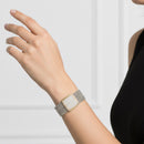 TWO TONE MULTI STRANDS PAVE CRYSTAL BRACELET