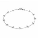 Minimalist Silver Beaded Anklet – Elegant Adjustable Chain Anklet