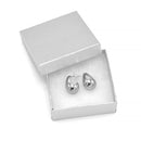 Silver Plated Chunky Lightweight  Hoop Earrings