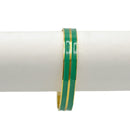 Elegant Emerald & Gold Bangle Bracelets 2 Pcs