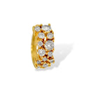 Tazza Gold & Rhinestone Cuff Ear Clip – 0.5" One piece (No Piercing Required)