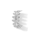 Rhodium Leaf Cuff Ear Clip – 0.5" Inch No Piercing Required Fashion Earring one piece