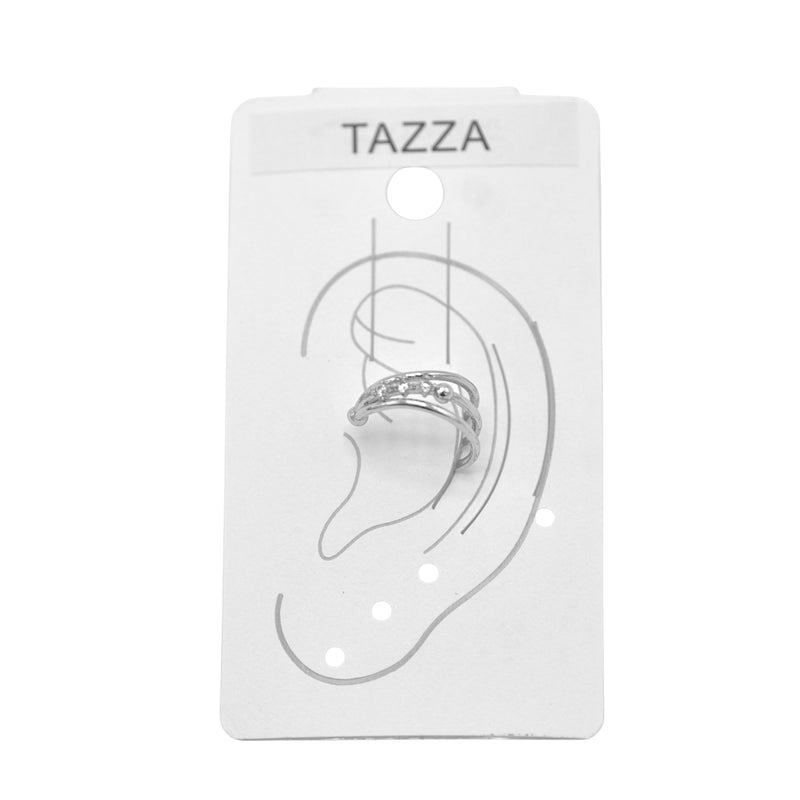 Silver Sparkling Cuff Ear Clip – 0.5" Inch No Piercing Required Fashion Earring