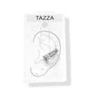 Glamorous Silver-Tone Huggie Clip Earrings with Brilliant Rhinestones (0.7")