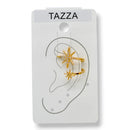 Gold Sparkling Starburst Ear Cuff 0.5"
