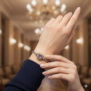 TWO TONE AMETHYST CRYSTAL TWISTED ROPE BRACELET