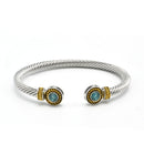 TWO TONE MONTANA CRYSTAL CLASSIC CABLE BRACELET