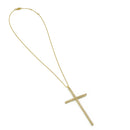 GOLD CRYSTAL CROSS PENDANT CHAIN NECKLACE