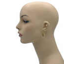 GOLD OXIDIZE HEART PENDANT DROP EARRINGS