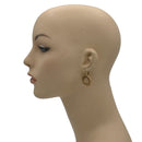 GOLD OXIDIZE CIRCLE EURO EARRINGS