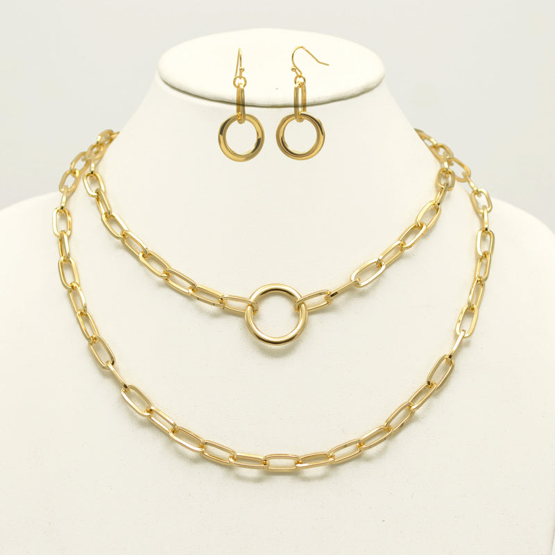 Gold Chocker Locket Pendant double Layered Party-Wear Fashion Jewellery For Women