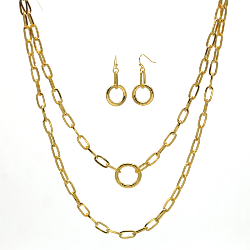 Gold Chocker Locket Pendant double Layered Party-Wear Fashion Jewellery For Women