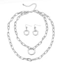 Silver Chocker Locket Pendant double Layered Party-Wear Fashion Jewellery For Women