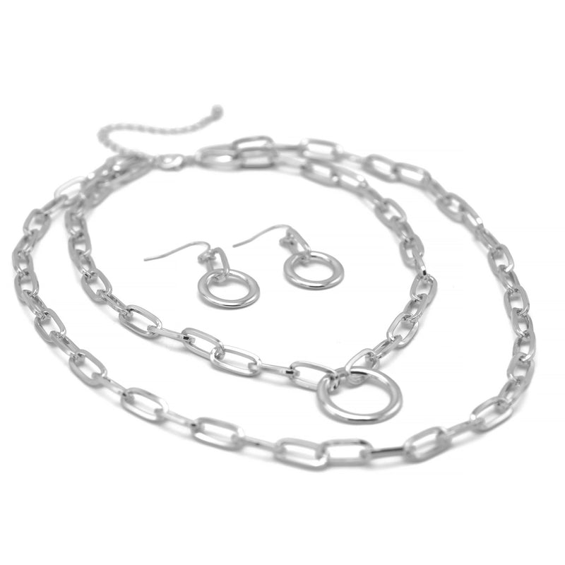 Silver Chocker Locket Pendant double Layered Party-Wear Fashion Jewellery For Women