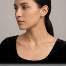 GOLD LETTER MAMA PENEANT SHORT NECKLACE