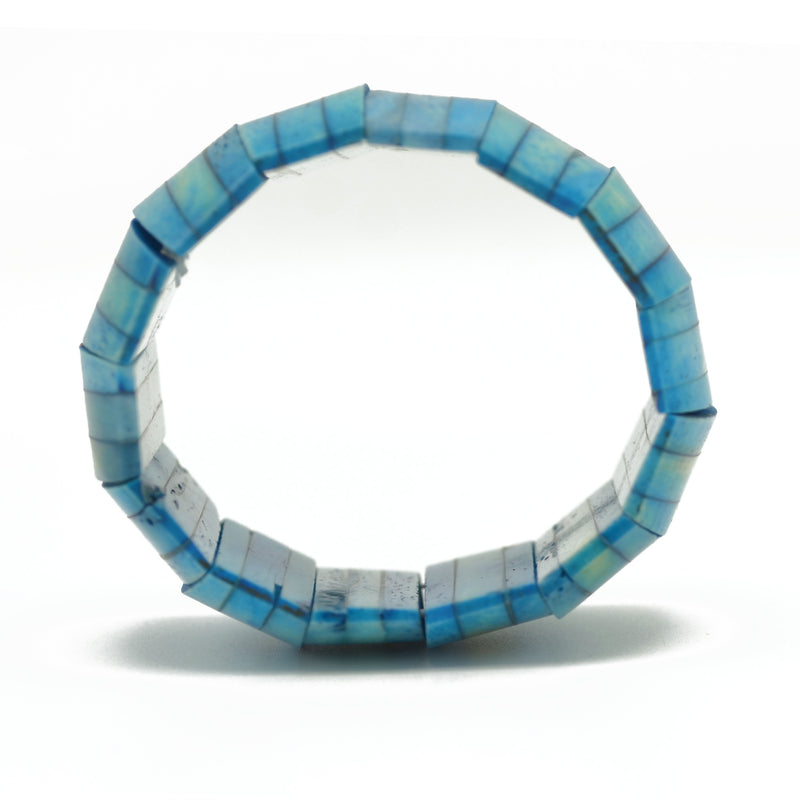 Blue Resin stretch  bangle bracelet