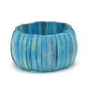 Blue Resin stretch bangle bracelet