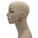 GOLD MULTI COLOR HOOP EARRINGS